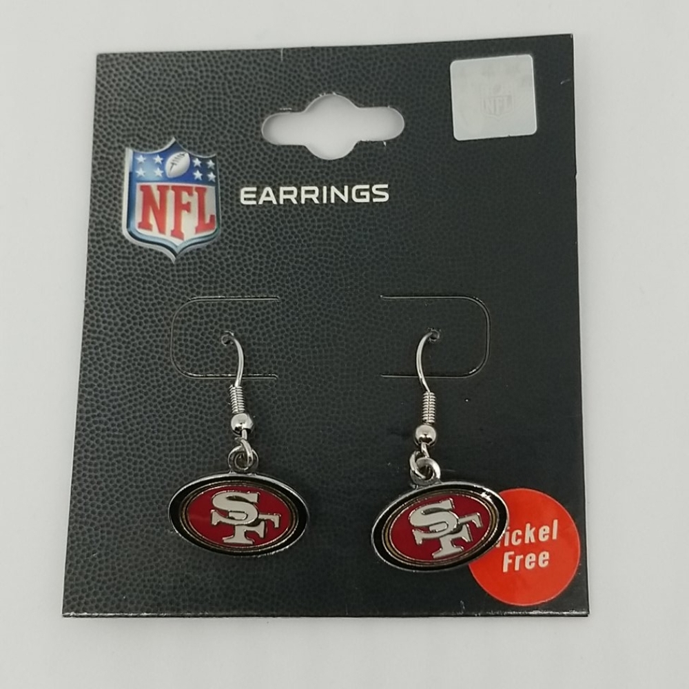San Francisco 49ers J Hook logo Earrings